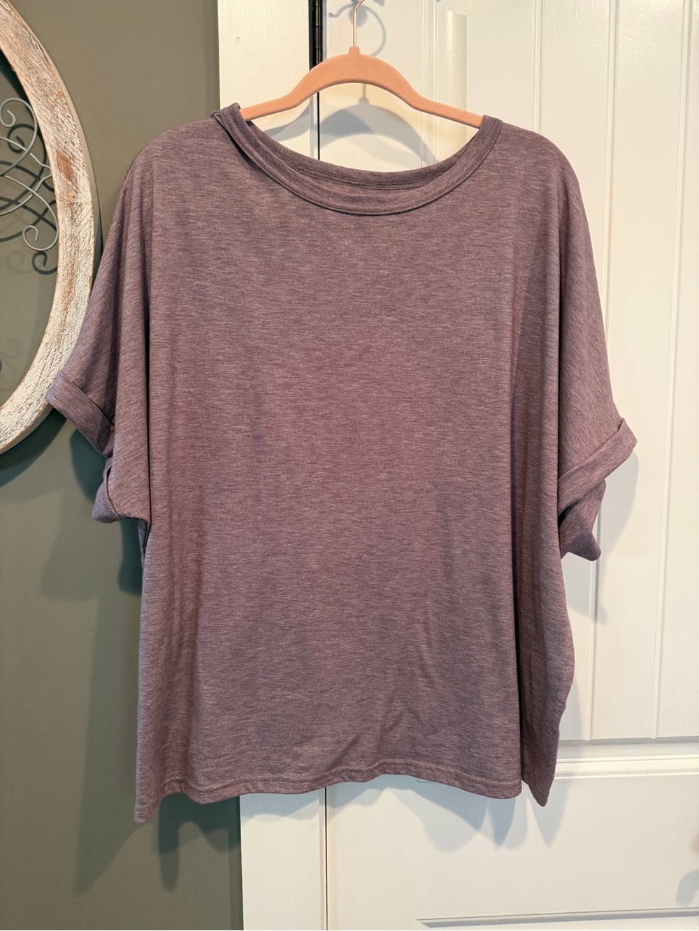 Relaxed Boxy Women's Top in Dusty Mauve